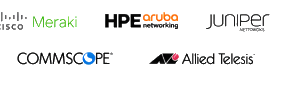 Underlay Network Partners: Cisco Meraki, HPE Aruba, Juniper Networks, CommScope, Allied Telesis