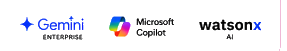 Enterprise AI Partners: Gemini Enterprise, Microsoft Copilot, IBM watsonx